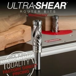 Solid Carbide Compression Combination Pattern / Flush Trim Router Bit, 2+2 Flute, 1/2" Shank