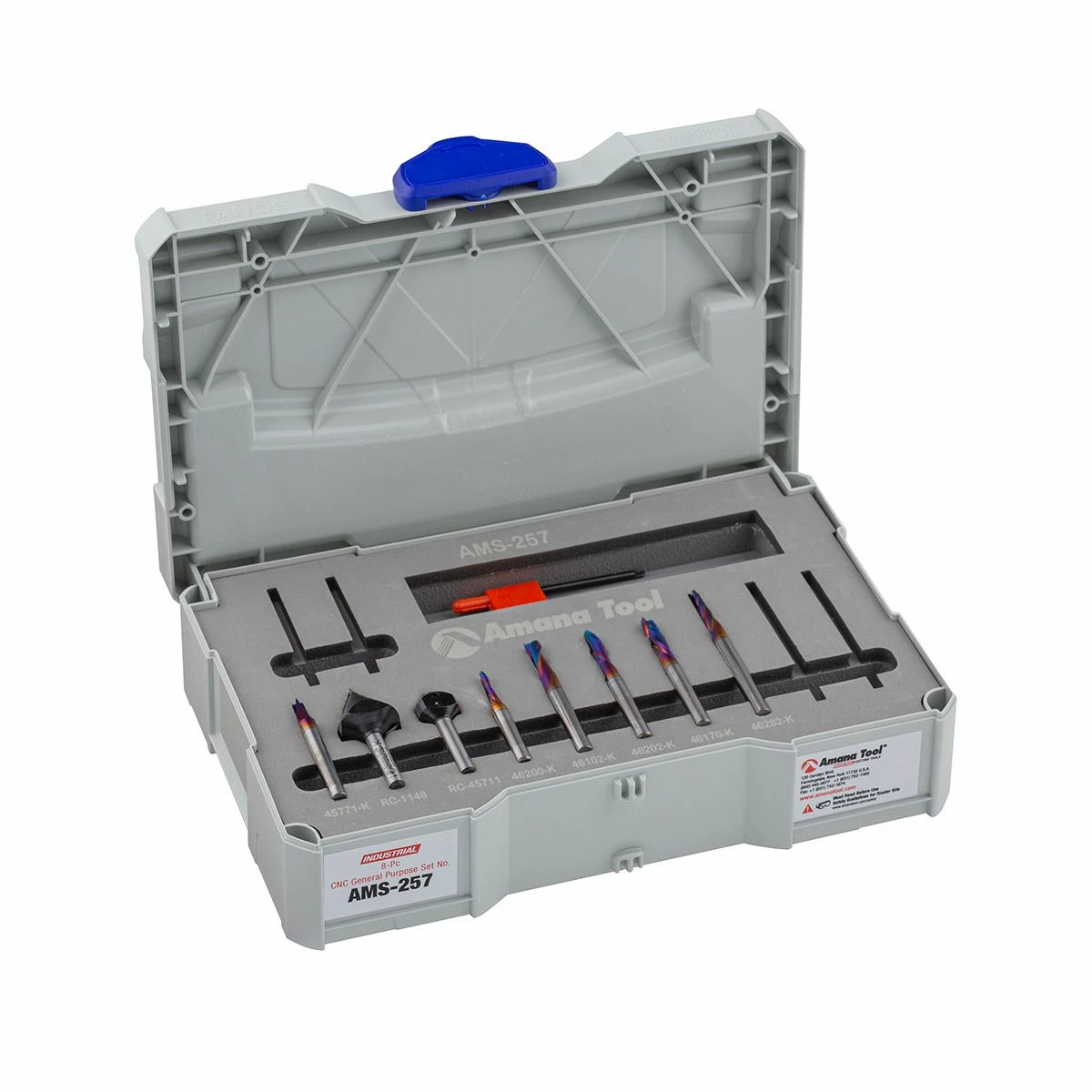 Amana Industrial 8-Piece CNC Router Bit Set 1 Amana Industrial 8-Piece CNC Router Bit Set