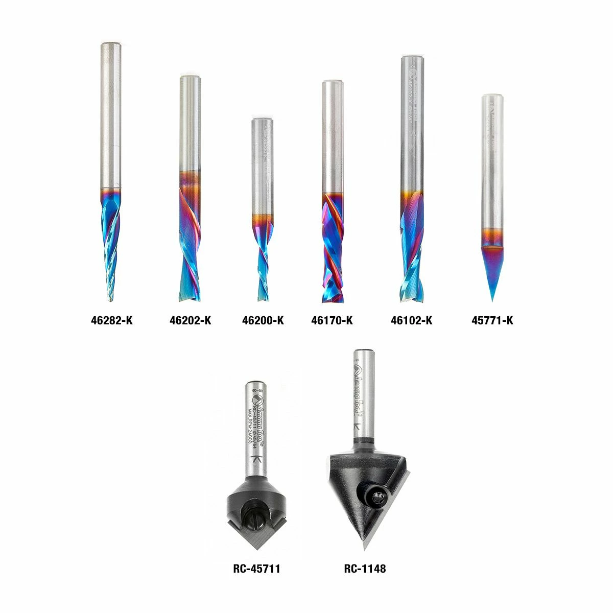 Amana Industrial 8-Piece CNC Router Bit Set 3 Amana Industrial 8-Piece CNC Router Bit Set - Image 3
