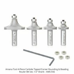 Amana Tool 4-Pc Carbide Tipped Corner Rounding & Beading Router Bit Sets -tool Sales Store ams 556 1
