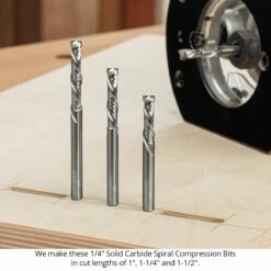 1/4" Diameter Solid Carbide Compression Router Bits, 2+2 Flute, 1/4" Shank -tool Sales Store compression spiral bit us2102c us2125c. us2152c 04