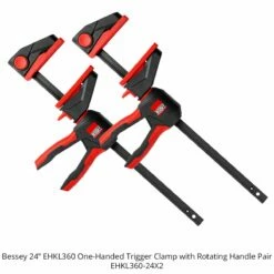 Bessey EHKL360 One-Handed Trigger Clamp With Rotating Handle -tool Sales Store ehkl360 24x2 1