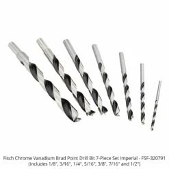 FISCH Chrome-Vanadium Steel Brad-Point Bits 12 FISCH Chrome-Vanadium Steel Brad-Point Bits -tool Sales Store fsf 320791 1