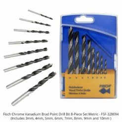 FISCH Chrome-Vanadium Steel Brad-Point Bits 11 FISCH Chrome-Vanadium Steel Brad-Point Bits -tool Sales Store fsf 328094 1