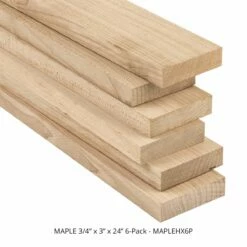 Maple And Cherry 3/4” X 3” X 24” 6-packs -tool Sales Store maplehx6p 1