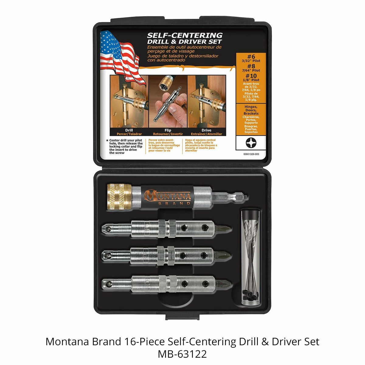 Montana Brand 16-Piece Self-Centering Drill & Driver Set 3 Montana Brand 16-Piece Self-Centering Drill & Driver Set - Image 3
