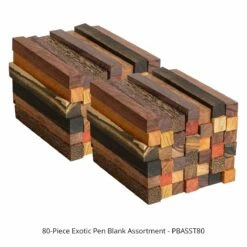 Exotic Pen Blank Assortment - 80 Piece - (Shipping Available To US Only) -tool Sales Store pbasst80