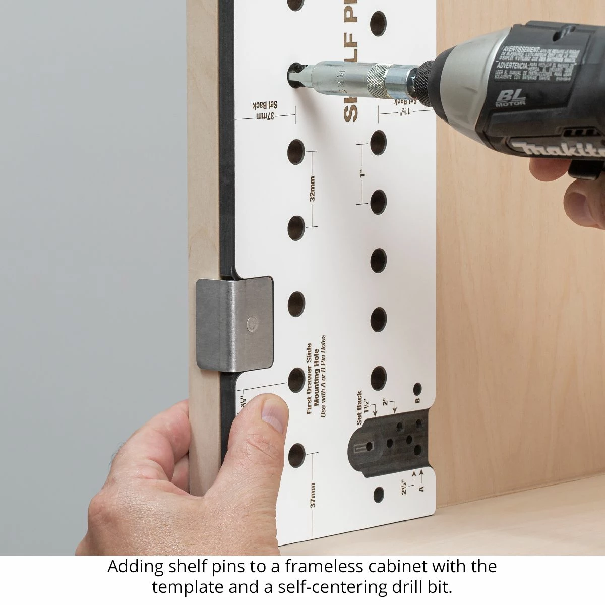 Woodpeckers Shelf Pin And Drawer Slide Template 2 Woodpeckers Shelf Pin And Drawer Slide Template - Image 2