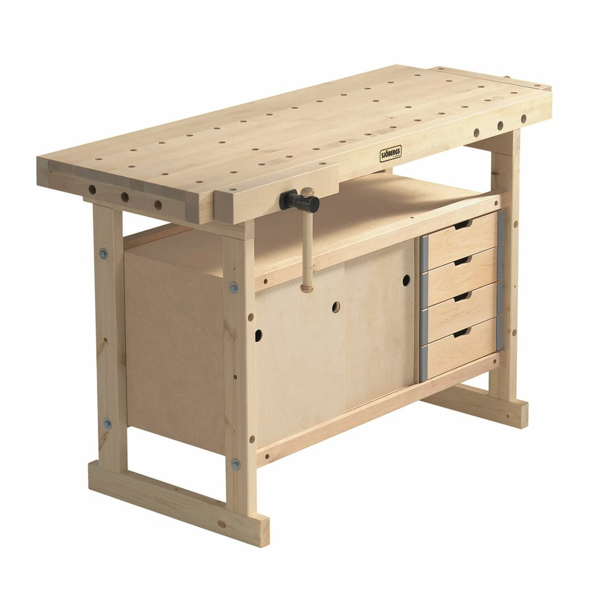 Sjobergs Nordic Plus 1450 Workbench + 0042 Cabinet Combo & Accessory Kit 1 Sjobergs Nordic Plus 1450 Workbench + 0042 Cabinet Combo & Accessory Kit