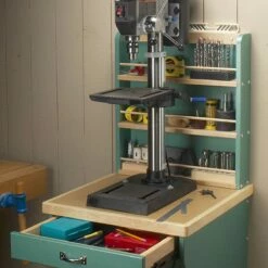 Woodsmith Wall-Mounted Drill Press Shelf Plan