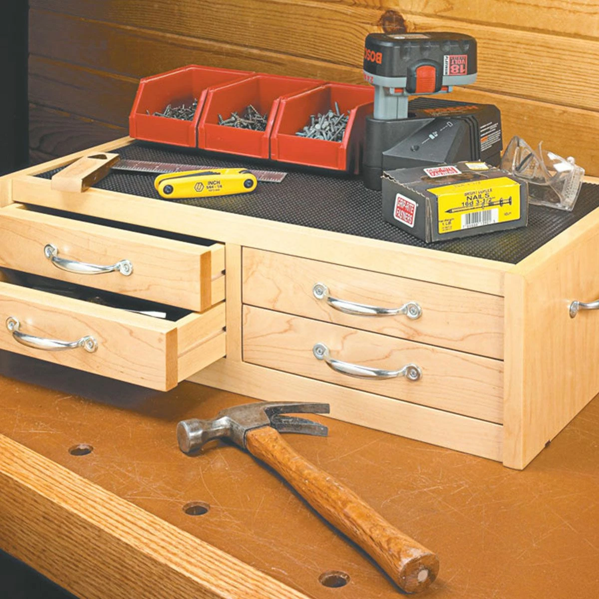 Woodsmith Slant-Front Tool Cart Standard Plan & Premium Shop Drawings 4 Woodsmith Slant-Front Tool Cart Standard Plan & Premium Shop Drawings - Image 4