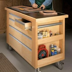 Woodsmith Roll-Around Work Cart Standard Plan & Premium Shop Drawings