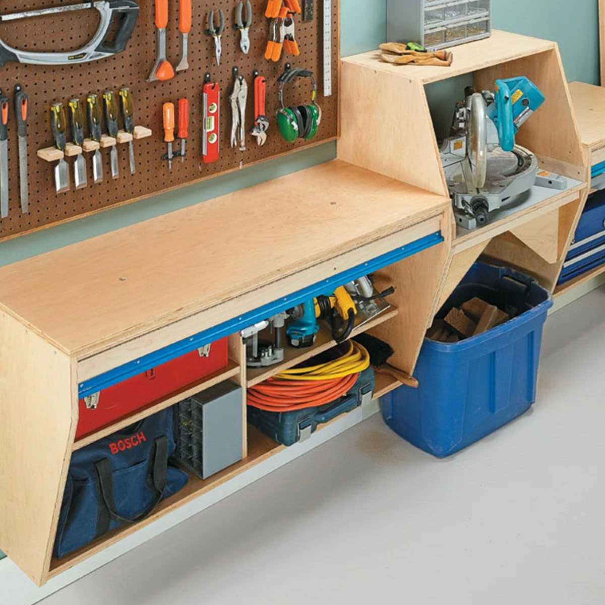 Woodsmith Wall-Mounted Miter Station Standard Plan & Premium Shop Drawings 4 Woodsmith Wall-Mounted Miter Station Standard Plan & Premium Shop Drawings - Image 4