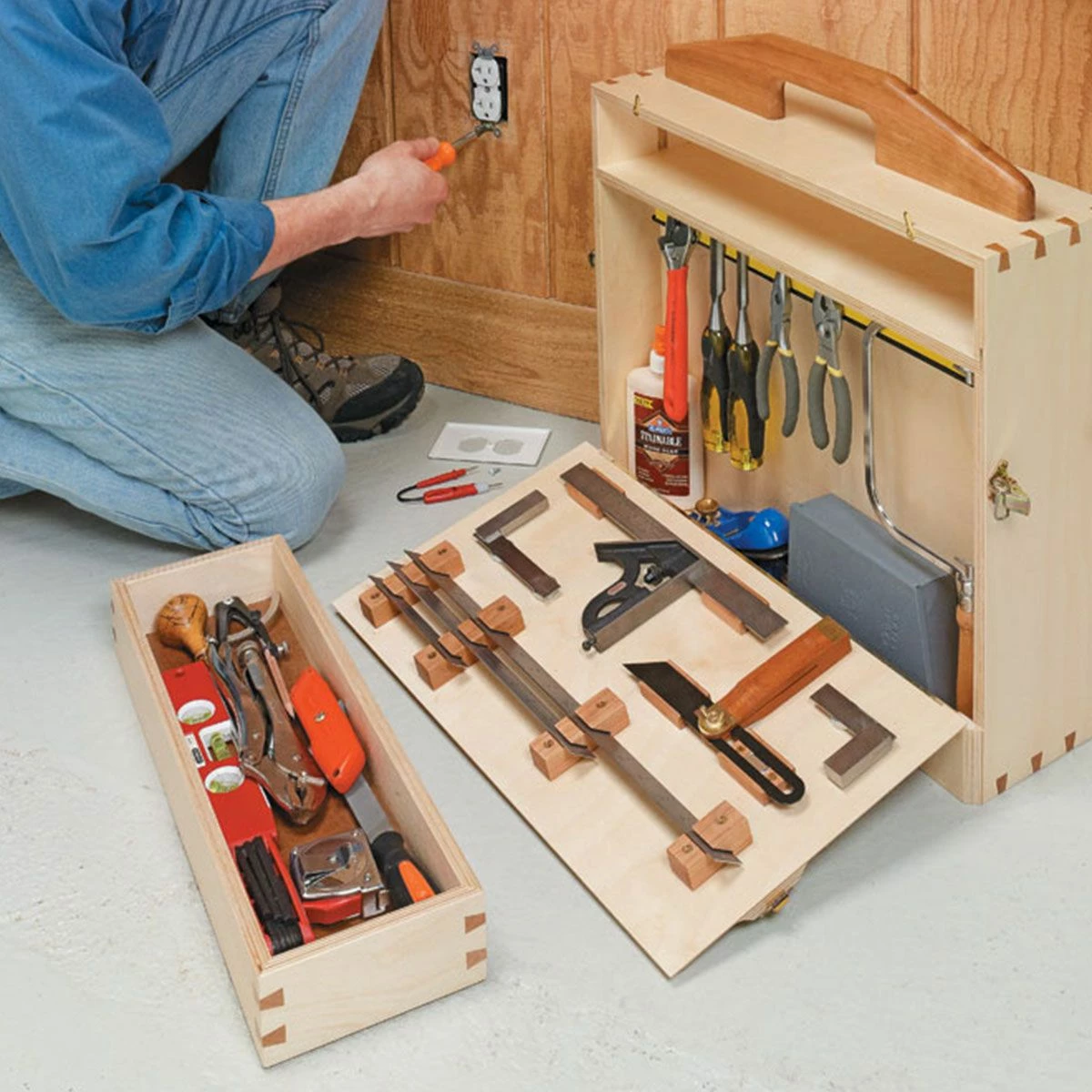 Woodsmith Drop-Side Tool Tote Standard Plan & Premium Shop Drawings 1 Woodsmith Drop-Side Tool Tote Standard Plan & Premium Shop Drawings