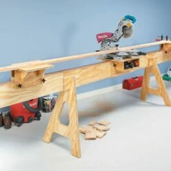 Woodsmith Space-Saving Miter Saw Station Standard Plan & Premium Shop Drawings