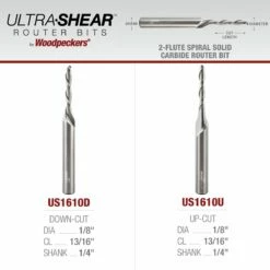 1/8" Diameter Solid Carbide Spiral Router Bits, 2-Flute, 1/4" Shank -tool Sales Store solid carbide 025sh 0125dia 07