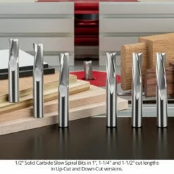Solid Carbide Slow Spiral Router Bits, 3-Flute, 1/2" Shank -tool Sales Store solid carbide slow spiral 3 flute 1 2 shank 03