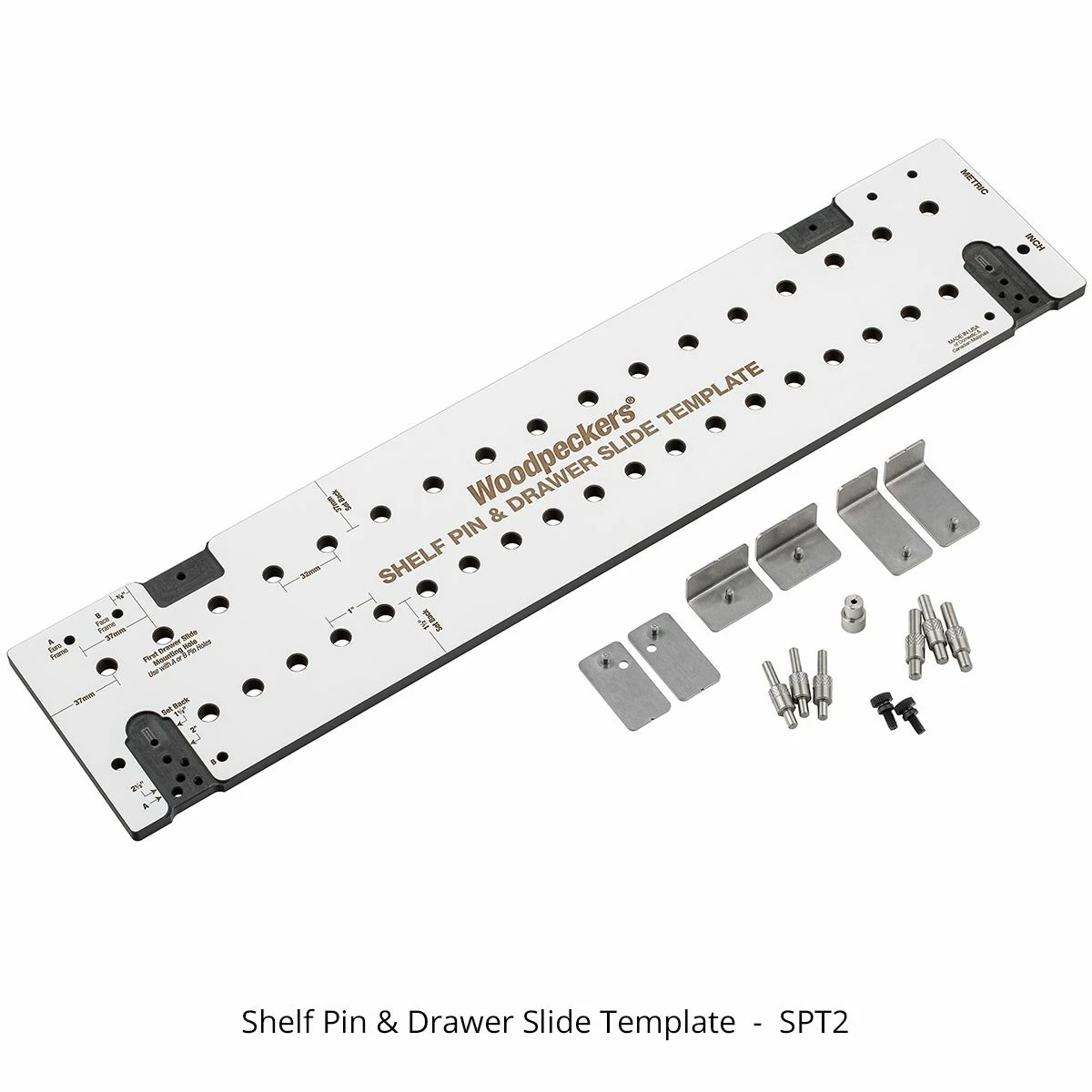 Woodpeckers Shelf Pin And Drawer Slide Template 12 Woodpeckers Shelf Pin And Drawer Slide Template - Image 12