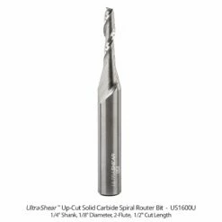 1/8" Diameter Solid Carbide Spiral Router Bits, 2-Flute, 1/4" Shank -tool Sales Store us1600u