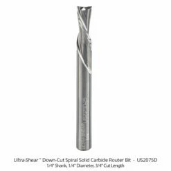 1/4" Diameter Solid Carbide Spiral Router Bits, 2-Flute, 1/4" Shank -tool Sales Store us2075d a