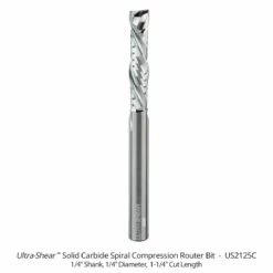1/4" Diameter Solid Carbide Compression Router Bits, 2+2 Flute, 1/4" Shank -tool Sales Store us2125c