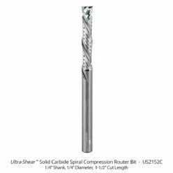 1/4" Diameter Solid Carbide Compression Router Bits, 2+2 Flute, 1/4" Shank -tool Sales Store us2152c