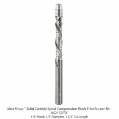 1/4" Diameter Solid Carbide Flush Trim Compression Router Bits, 2+2 Flute, 1/4" Shank -tool Sales Store us2152ftc