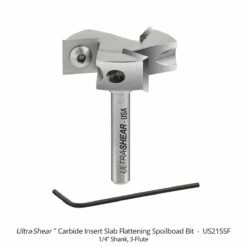 Carbide Insert 1-1/2" 3-Flute Spoilboard Router Bits -tool Sales Store us215sf