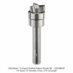 Carbide Headed Compact Shallow Pattern Bits, 3-Flute, 1/4" Shank. -tool Sales Store us2188csp