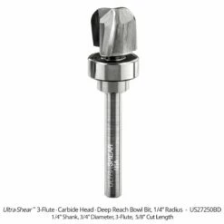 Carbide Head 3-Flute Deep Reach Bowl Bit -tool Sales Store us27250bd