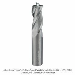 1/2" Diameter Solid Carbide Spiral Router Bits, 3-Flute, 1/2" Shank -tool Sales Store us5125tu