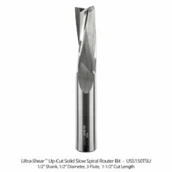Solid Carbide Slow Spiral Router Bits, 3-Flute, 1/2" Shank -tool Sales Store us5150tsu