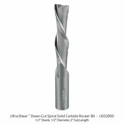 Solid Carbide Spiral Router Bits, 2-Flute, 1/2" Shank -tool Sales Store us5200d b