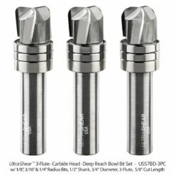 Carbide Head 3-Flute Deep Reach Bowl Bit -tool Sales Store us57bd 3pc
