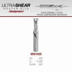 Solid Carbide Compression Router Bits, 2-Flute, 1/2" Shank -tool Sales Store us 5152c 23 07