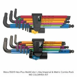 Wera 950/9 Hex-Plus MultiColor L-Key Imperial & Metric Combo Pack -tool Sales Store we colorhex kit