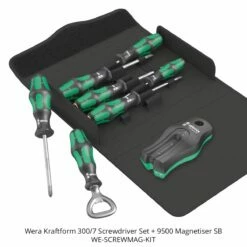 Wera Kraftform 300/7 Screwdriver Set + 9500 Magnetiser SB 19 Wera Kraftform 300/7 Screwdriver Set + 9500 Magnetiser SB -tool Sales Store we screwmag kit