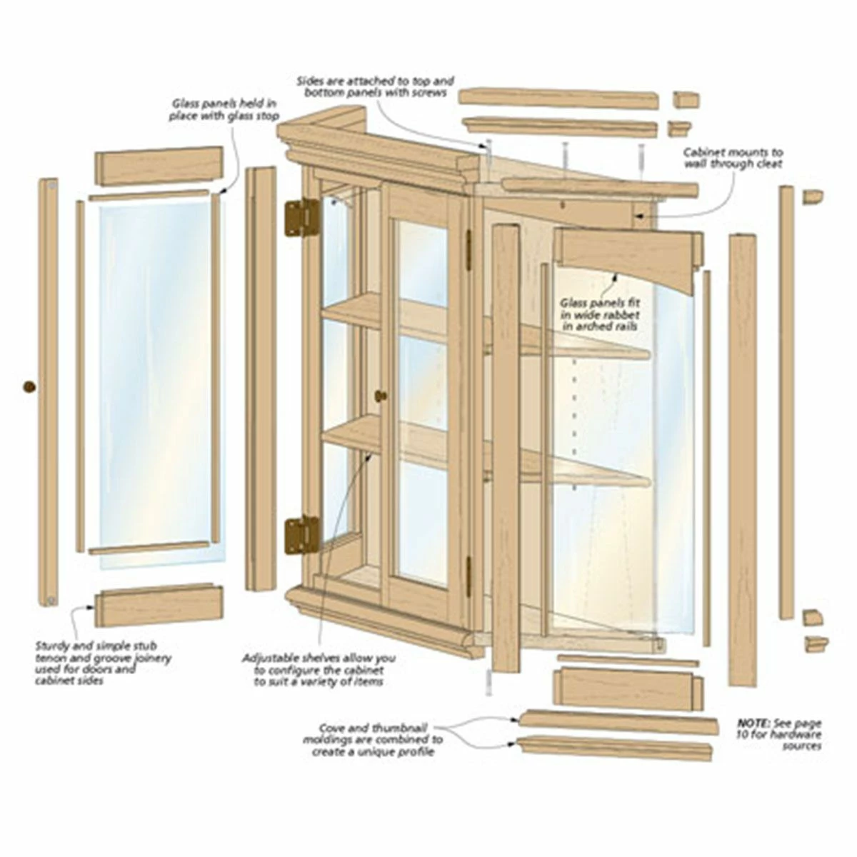 Woodsmith Elegant Curio Cabinet Plan 2 Woodsmith Elegant Curio Cabinet Plan - Image 2
