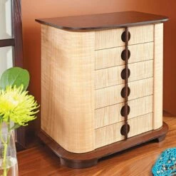 Woodsmith Curved-Door Jewelry Chest Standard Plan & Premium Shop Drawings