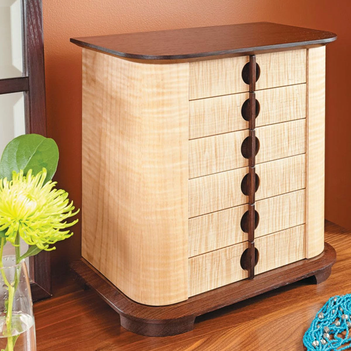 Woodsmith Curved-Door Jewelry Chest Standard Plan & Premium Shop Drawings 1 Woodsmith Curved-Door Jewelry Chest Standard Plan & Premium Shop Drawings