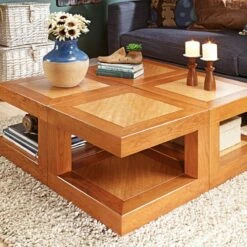 Woodsmith 4-Square Coffee Table Standard Plan & Premium Shop Drawings