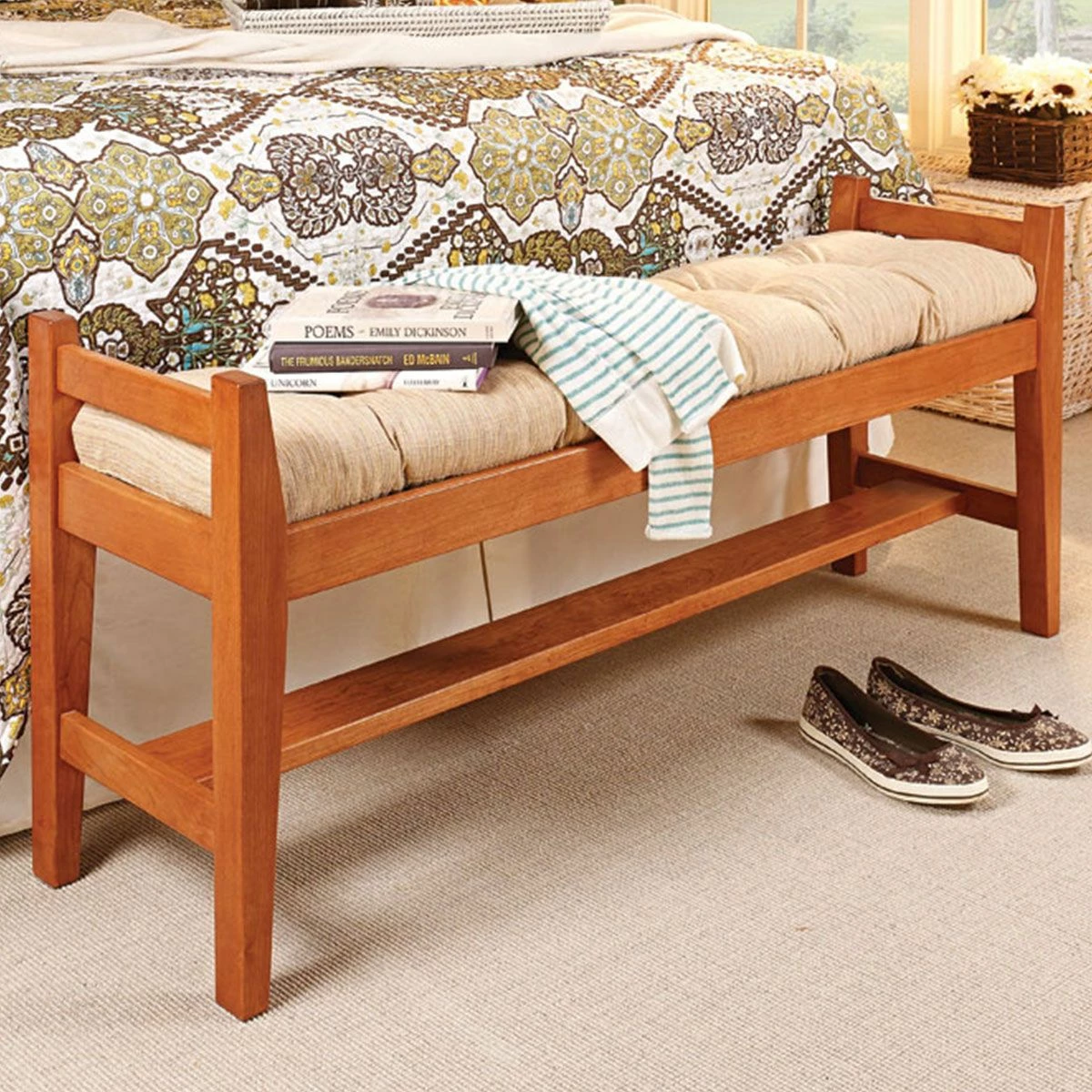 Woodsmith Footboard Bench Standard Plan & Premium Shop Drawings 1 Woodsmith Footboard Bench Standard Plan & Premium Shop Drawings