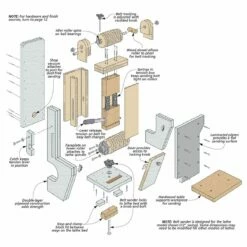 Woodsmith Lathe-Driven Belt Sander Standard Plan & Premium Shop Drawings -tool Sales Store ws22030 02