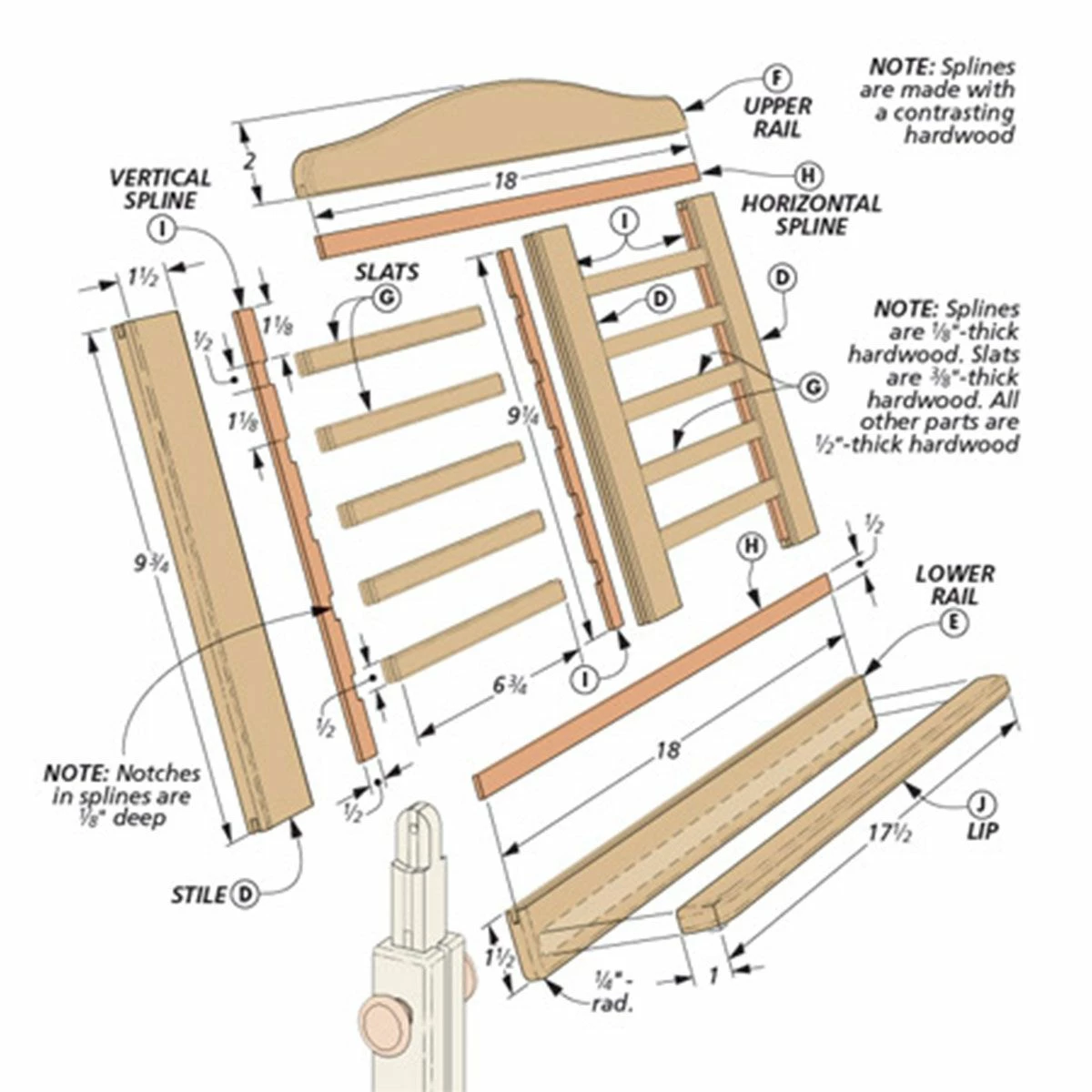 Woodsmith Custom Music Stand Standard Plan & Premium Shop Drawings 2 Woodsmith Custom Music Stand Standard Plan & Premium Shop Drawings - Image 2