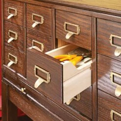 Woodsmith Card Catalog Cabinet Standard Plan & Premium Shop Drawings -tool Sales Store ws22942 02